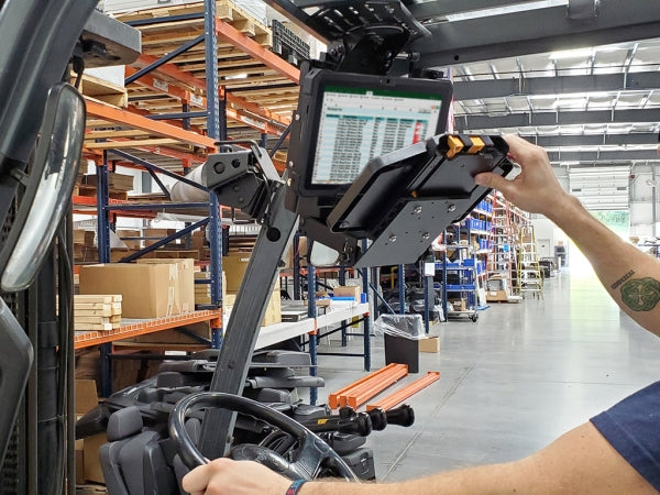 Havis Forklift Height Adjustable Overhead Mounting Package for Tablets with Keyboard Tray