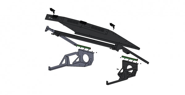Havis 2020-2021 Ford Interceptor Utility Premium Raised Fold-Up Cargo Plate with 200 lbs Lift Struts