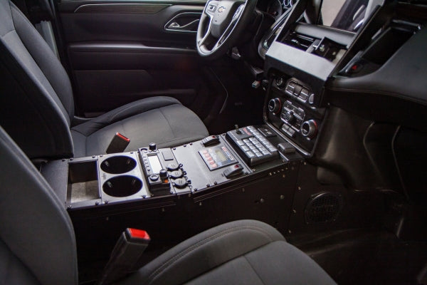 Havis Standard 9" Wide Medium Angled 22" Vehicle-Specific Console for 2021 Chevrolet Tahoe Police Pu