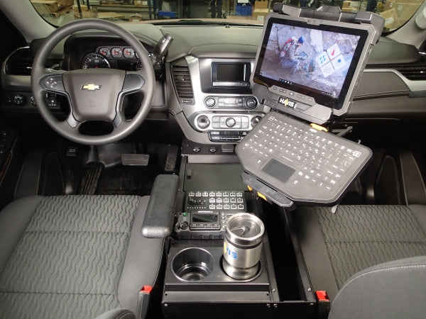 Havis 12.5" Wide 13" Vehicle-Specific Console w/ Internal Printer Mount for 2015-2020 Chevrolet Taho