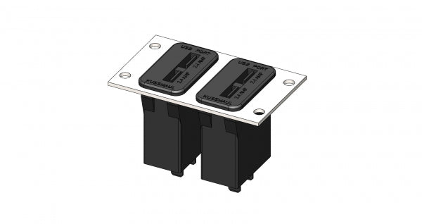 Havis Dual USB Bracket w/ 2 USB Modules for Wide VSW Consoles