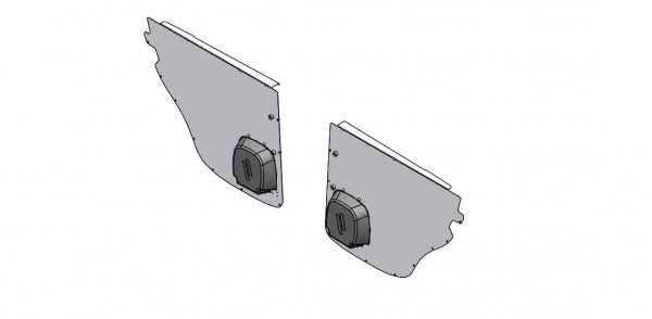 Havis 2020-2021 Ford Interceptor Utility Aluminum Door Panel Kit For 2 Doors