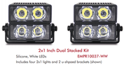 Soundoff Signal mpower  HP 2x1 Dual Stacked Light Kit, includes (4) 2x1 lights, (2) U- Shaped Bracke