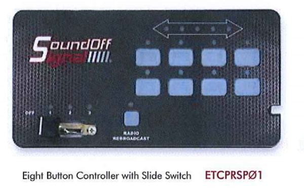 Soundoff Signal 8 Button Controller w/ Slide Switch Kit includes  Amplifier, Microphone & Bail Brack