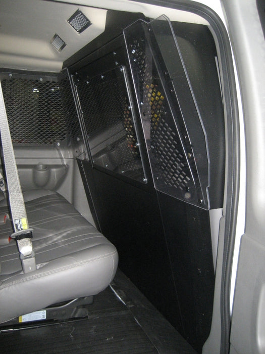Havis Front Partition With Emergency Exit Hatch For Chevrolet Vans With Sliding Door