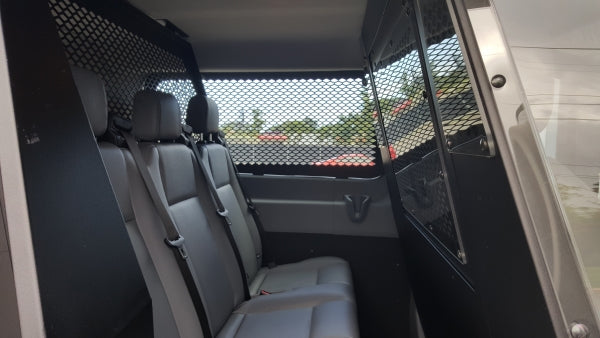 Havis Front partition for 2015-2021 Ford Transit window van with Low Roof and side swing out or sliding doors