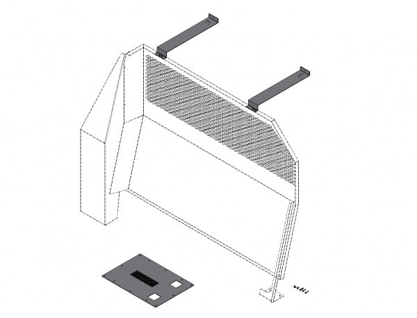 Havis Middle partition filler panel Mounting kit for 2015-2021 Ford Transit window van with Low Roof