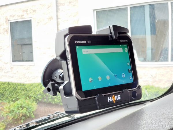 Havis Electronic Logging Device Suction Cup Solution for Panasonic TOUGHBOOK S1 tablet with Power Su