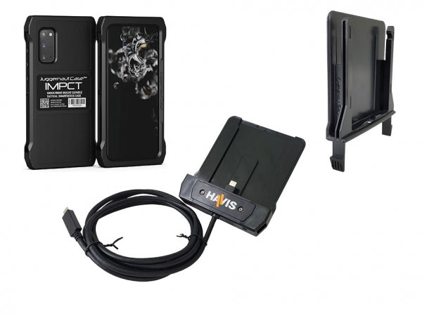 Havis Samsung Galaxy S20 Package - Havis Phone Dock with Adapter & Juggernaut.Case IMPCT Smartphone