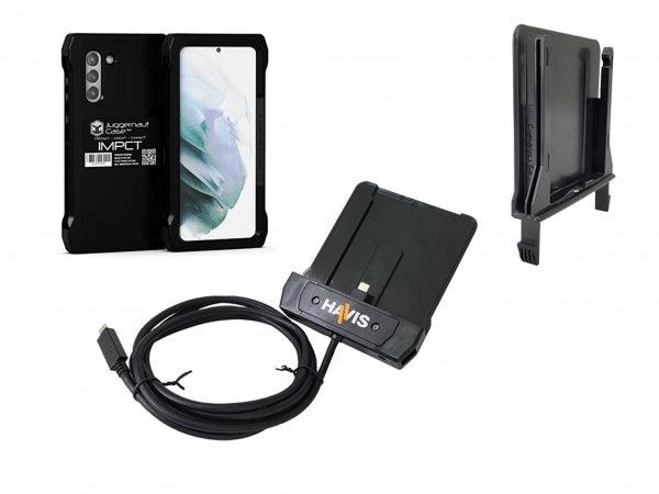 Havis Samsung Galaxy S21 Package - Havis Phone Dock with Adapter & Juggernaut.Case IMPCT Smartphone
