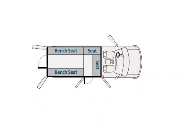 Havis Prisoner Transport 50" H x 100" L Insert For 2015-2021 Ford Transit Low Roof Standard Length 1