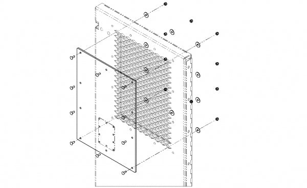 Havis Clear Polycarbonate Prisoner Transport door window cover option