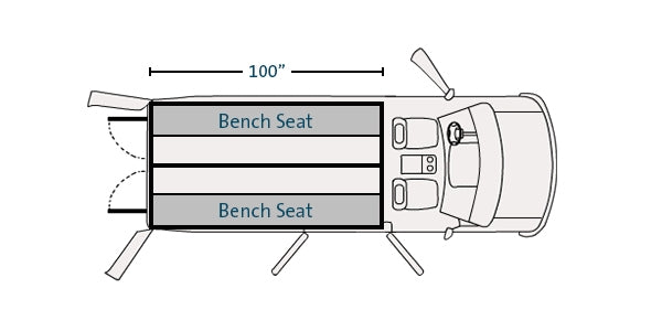 Havis Prisoner Transport Insert For 2015-2021 Ford Transit medium roof standard length 130" WB Cargo