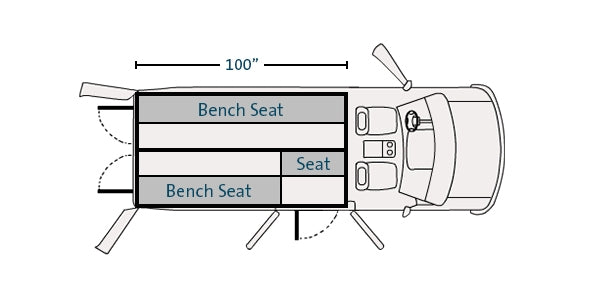 Havis Prisoner Transport Insert For 2015-2021 Ford Transit medium roof standard length 130" WB Cargo van