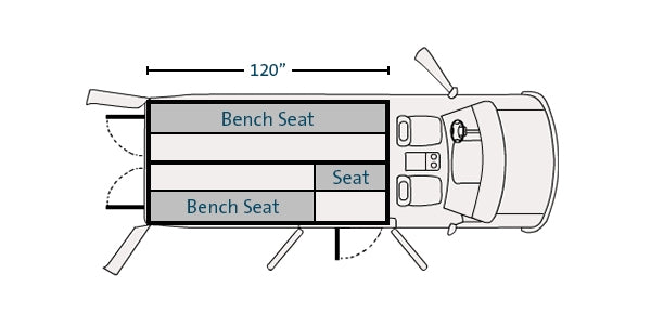 Havis Prisoner Transport Insert For 2015-2021 Ford Transit Low Roof long length 148" WB Cargo van