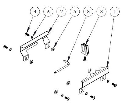 Havis Adaptor Lug Kit to secure Getac F110 in Universal Rugged Cradle UT-2001