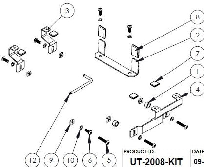 Havis Adaptor Lug Kit to secure Panasonic Q1 & Q2 in Universal Rugged Cradle UT-2001