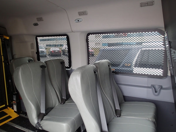 Havis Interior Window Guard Kit for 2015-2021 Ford Transit Window Van (wagon) with Medium Roof, Stan