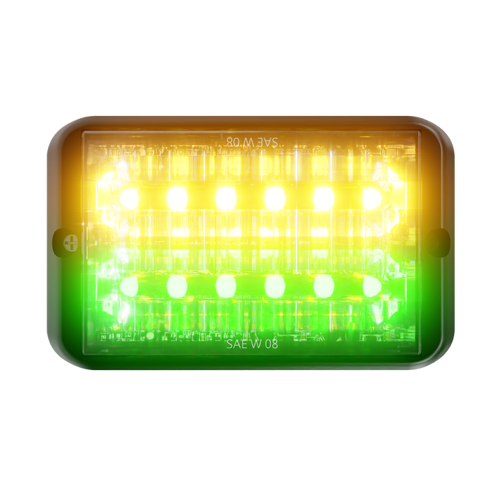 Abrams Bold 12 LED Grille Light Head - Amber/Green