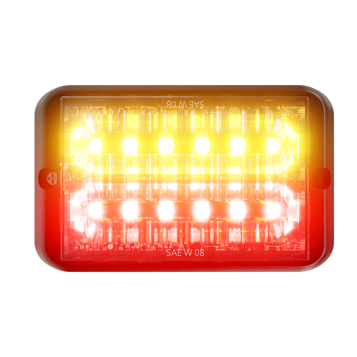 Abrams Bold 12 LED Grille Light Head - Amber/Red