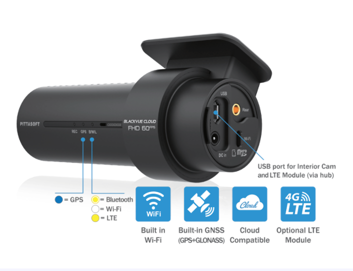 BlackVue DR750X-3CH Plus Features front, rear and interior protection for your vehicle, Powered by Sony image sensors