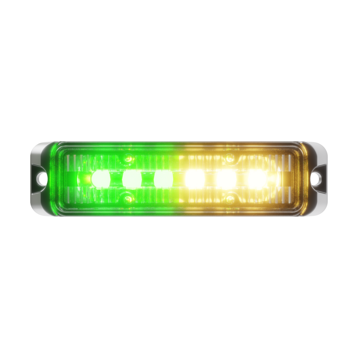 Abrams Flex 6 LED Grille Light Head - Amber/Green
