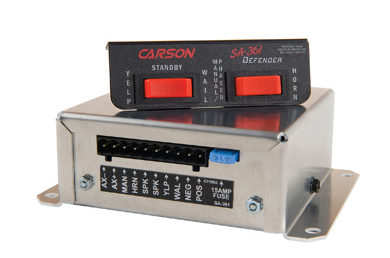 Carson SA-361 Defender Siren - Police Siren, Rescue Vehicle Remote Siren