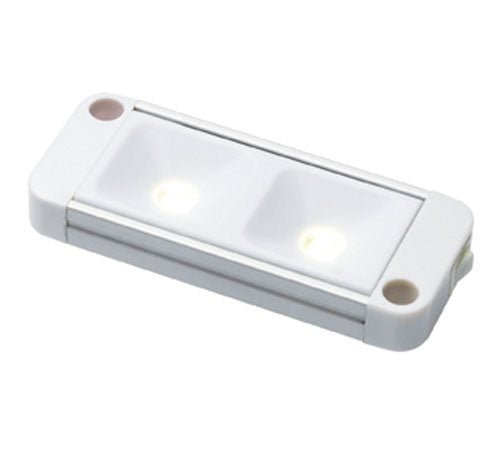 Soundoff Signal Novalux Low Profile Light with Integrated On/Off Switch, E-type approved, White fini