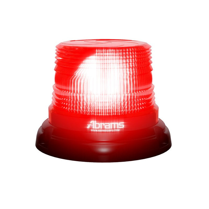 Abrams StarEye 4" Dome 12 LED Magnet/Permanent Mount Beacon - Red