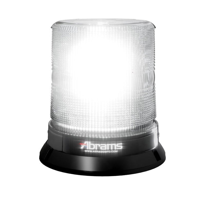 Abrams StarEye 7" Dome 12 LED Magnet/Permanent Mount Beacon - White