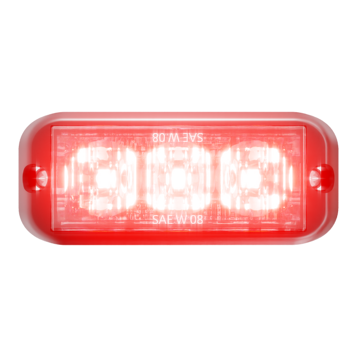 Abrams T3 Series LED Grille Light Head - Red