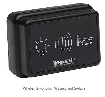 Whelen Motorcycle Switch, 3-Functions for Siren, Air Horn and Lighting for WSSC Sirens